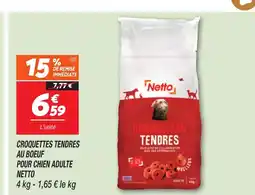 Netto NETTO Croquettes tendres au boeuf pour chien adulte offre