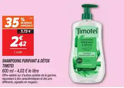 Netto TIMOTEI Shampooing purifiant & détox offre