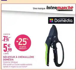 Intermarché Hyper DOMÉDIA Sécateur à crémaillère offre
