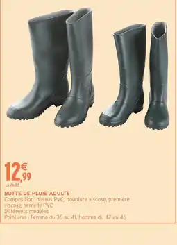 Intermarché Hyper Botte de pluie adulte offre