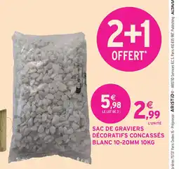 Intermarché Hyper Sac de graviers décoratifs concassés blanc 10-20mm offre