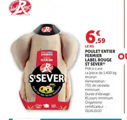 Maximarché ST SEVER Poulet entier fermier label rouge offre
