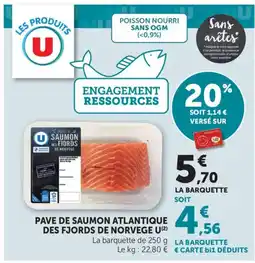 Maximarché U Pave de saumon atlantique des fjords de norvege offre