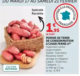 Maximarché U Pomme de terre de consommation a chair ferme offre