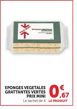 Maximarché Eponges vegetales grattantes vertes prix mini offre