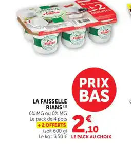 Maximarché RIANS La faisselle offre