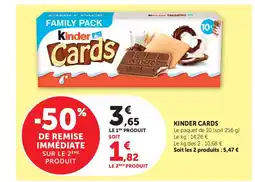 Maximarché KINDER CARDS offre