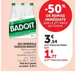 Bi1 BADOIT Eau minerale gazeuse offre