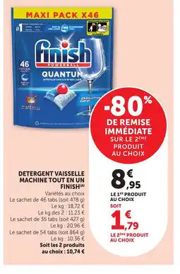 Bi1 FINISH Detergent vaisselle machine tout en un offre