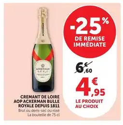 Bi1 Cremant de loire aop ackerman bulle royale depuis 1811 offre