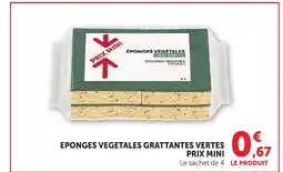 Bi1 Eponges vegetales grattantes vertes prix mini offre