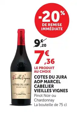 Bi1 VIEILLES VIGNES Côtes du jura pinot noir aop marcel cabelier offre