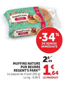 Bi1 REGENT'S PARK Muffins nature pur beurre offre