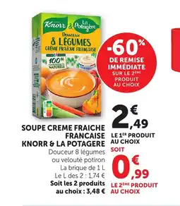 Bi1 KNORR & LA POTAGERE Soupe creme fraiche francaise offre