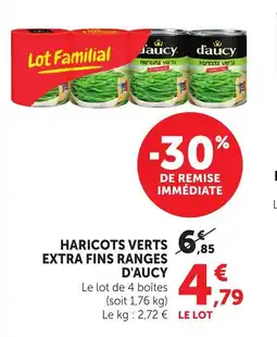 Bi1 D'AUCY Haricots verts extra fins ranges offre
