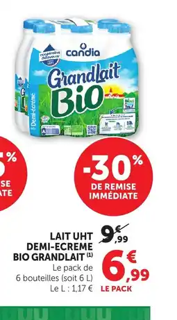 Bi1 GRANDLAIT Lait uht demi-ecreme bio offre