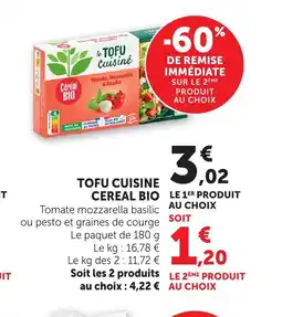 Bi1 CEREAL BIO Togu cuisine offre