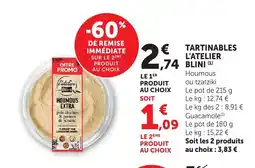 Bi1 L'ATELIER BLINI Tartinables offre