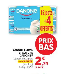 Bi1 DANONE Yaourt ferme et nature offre