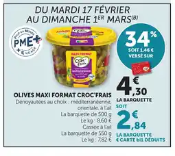 Bi1 CROC'FRAIS Olives maxi format offre