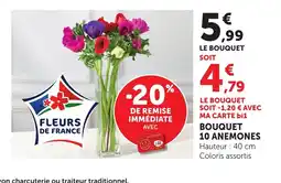 Bi1 Bouquet 10 anemones offre