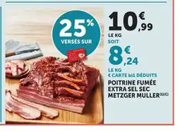 Bi1 Poitrine fumée extra sel sec offre