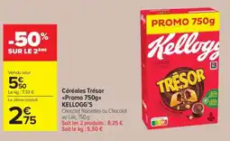 Carrefour Market Céréales Trésor Promo 750g KELLOGG’S offre
