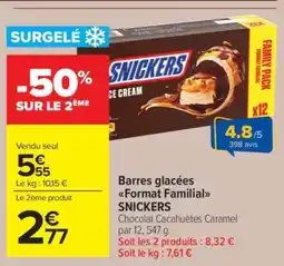 Carrefour Market Barres glacées Format Familial SNICKERS offre