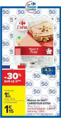Carrefour Market Mousse de foie CARREFOUR EXTRA offre