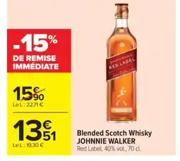 Carrefour Market Blended Scotch Whisky JOHNNIE WALKER offre