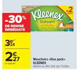 Carrefour Market Mouchoirs Duo pack KLEENEX offre