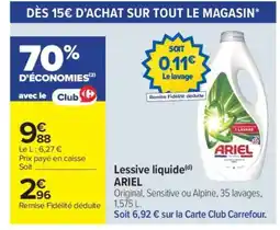 Carrefour Market LESSIVE LIQUIDE ARIEL offre