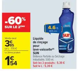 Carrefour Market Liquide de rinçage pour lave-vaisselle SUN offre