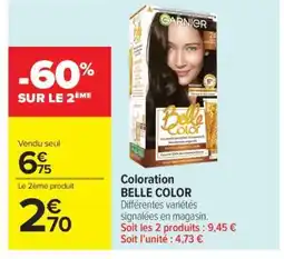 Carrefour Market COLORATION BELLE COLOR offre