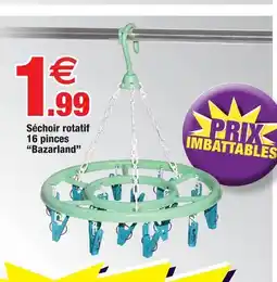Bazarland Séchoir rotatif 16 pinces “bazarland” offre