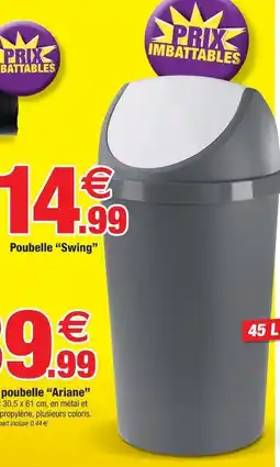 Bazarland Poubelle swing offre