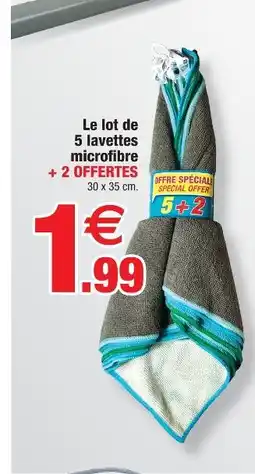 Bazarland Lot de lavettes microfibre + 2 offertes offre