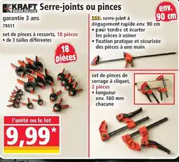 Norma Kraft werkzeuge serre-joints ou pinces offre