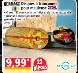 Norma Kraft werkzeug disques à tronçonner pour meuleuse xxl offre
