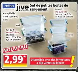 Norma Rotho set de petites boîtes de rangement offre