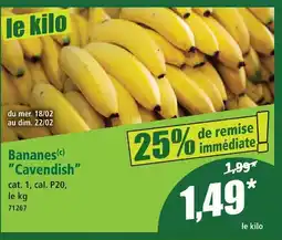 Norma Bananes cavendish offre