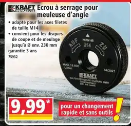 Norma Ecrou à serrage pour meuleuse d’angle offre