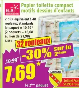 Norma Ela papier toilette compact motifs dessins d'enfants offre