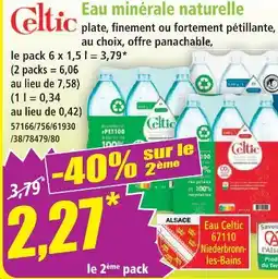 Norma Celtic eau minérale naturelle offre