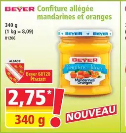 Norma Beyer confiture allégée mandarines et oranges offre
