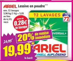 Norma Ariel lessive en poudre offre