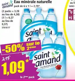 Norma Saint amand eau minérale naturelle offre
