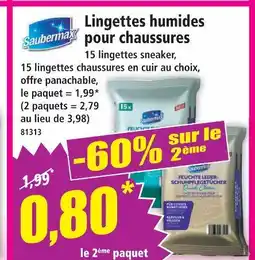 Norma Saubermax lingettes humides pour chaussures offre