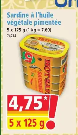 Norma Sardine à l’huile végétale pimentée offre