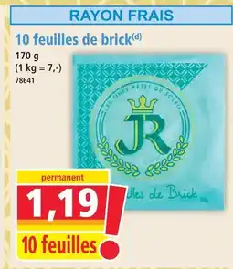Norma Jr 10 feuilles de brick offre